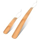 Schuhlöffel Lang, 39CM & 16CM Schuhanzieher Holz, 2er Pack, Lange Schuhanziehen Shoe Horn, Ergonomisch Gestaltet, Einfache Handhabung, geeignet für ältere Herren, Damen, Senioren und Kinder