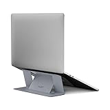 MOFT Laptop Ständer für Schreibtisch, Selbstklebender Laptopständer mit 2 einstellbaren Winkeln, Faltbarer Notebook Ständer Kompatibel mit MacBook Air, MacBook Pro 11''-16'', Silber