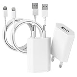 [Apple MFi Certified] USB Ladegerät, 2er-Pack iPhone Ladegerät und iPhone Ladekabel, ZNBTCY 2M Lightning Kabel mit USB Netzteil,Ladeadapter schnelles Aufladen für iPhone 14/13/12 pro/11/XS/XR/X/8-Weiß