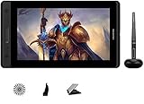 HUION Kamvas Pro 13 Grafiktablett mit Display, 13,3-Zoll-Grafikzeichnungsmonitor mit voll laminiertem Blendschutz, 120% sRGB, mit verstellbarem Standfuß Ideal für Home-Office & E-Learning