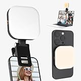 LUXSURE Selfie Licht für Magsafe, Handylicht iPhone Magnetisch, Licht für Handy mit Wiederaufladbarer Akku, Ringlicht iPhone mit 3 Lichtmodi, Tragbares Handy Licht für Reisefotografie, Detailaufnahmen