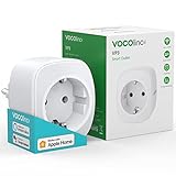 VOCOlinc Smart Steckdose Funktioniert mit Apple HomeKit, WLAN Steckdose mit Verbrauchsmessung, Timer, Kompatibel mit Alexa, Google Home, Kein Hub Erforderlich, 1 Stück (1 Stück)