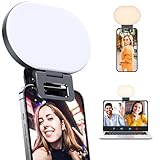 Handy Selfie Licht Video Licht: LED Streaming Licht mit Clip 3 Lichtmodi(2700-6500K) 2000mAh Akkus CRI 95+, Beauty Licht für Handy/iPhone/iPad/Laptop,Zoom/Streaming/Videokonferenz/TikTok/Makeup