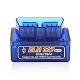 GBULTR Mini ELM327 OBD2 Bluetooth Scanner,Stecker Bluetooth OBD2 Diagnosegerät kompatibel mit iOS Android -OBD-II Scanner Autodiagnosegerät,OBD2 Bluetooth Adapter,Diagnosewerkzeuge