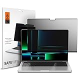 Spigen SafeView Magnetischer Blickschutzfilter für MacBook Pro 14 Zoll (ab 2021, M3 / M3 Pro / M3 Max / M2 Pro / M2 Max / M1 Pro / M1 Max), Sichtschutzfilter, Privacy Schutz, Anti-Fingerabdruck