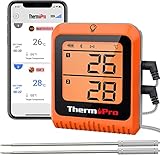 ThermoPro TP25H2 150M Wireless Bluetooth BBQ Fleischthermometer Drahtloses Fleischthermometer Wiederaufladbar mit Smart APP Dual Temperatur Lebensmittelsonden zum Kochen Grillen Ofen Smoker Truthahn