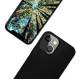 eplanita Bio iPhone 15 Hülle, Biologisch abbaubar Pflanzenfaser und weiche TPU, Drop-Schutz-Abdeckung, Umweltfreundlich Null Müll (Schwarz, iPhone 15)